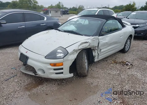 2001 Mitsubishi Eclipse Spyder Gs z USA, uszkodzony, nr VIN 4A3AE45G11E192386